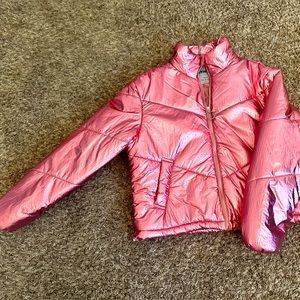 ANWND Medium Pink iridescent, puffer jacket!!!